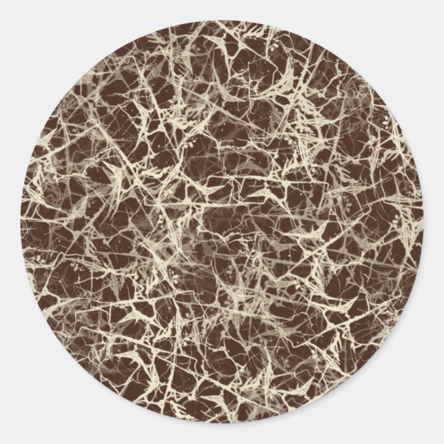 Networking Neurons on Red - seamless pattern.    Classic Round Sticker (Front)