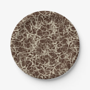 Networking Neurons on Red - seamless pattern.    Paper Plate