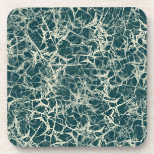 Networking Neurons on Teal - seamless pattern. Coaster