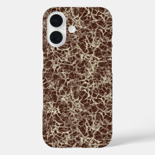 Networking Neurons on Wine Red - seamless pattern. iPhone 16 Case
