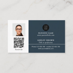 Networking real estate QR code professional photo  Business Card
