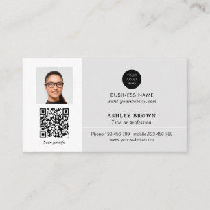 Networking real estate QR code professional photo  Business Card