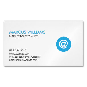 Networking Specialist Email Icon Magnetic Business Card