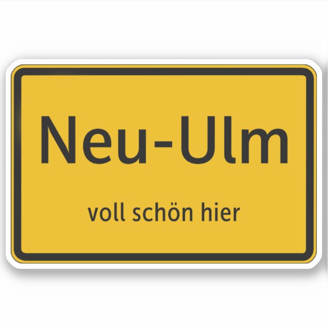 Neu-Ulm Sticker Sticker Autosticker (Front)