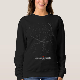 neubrandenburg germany City map Travel souvenir ho Sweatshirt