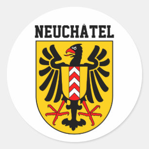 Neuchâtel coat of arms, Switzerland  Classic Round Sticker