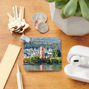 Neuchatel, Switzerland landscape Key Ring