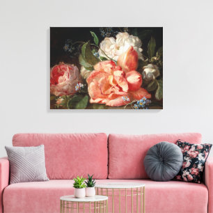 Neugebauer J. A Bouquet of Flowers with Roses... Canvas Print