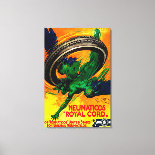 Neumaticos Royal Cord Vintage PosterEurope Canvas Print
