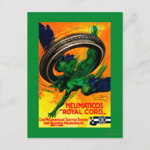Neumaticos Royal Cord Vintage PosterEurope Postcard