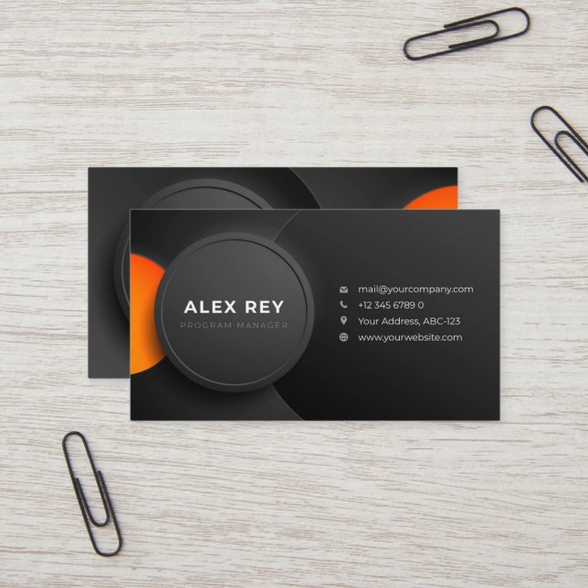 Neumorph business card template (Front/Back In Situ)