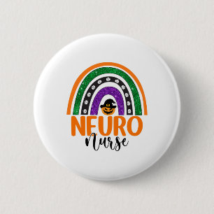 Neuno Nurse Neuroscience Nursing Halloween Rainbow 6 Cm Round Badge