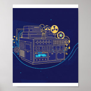 Neural Discovery — Abstract AI Brain Art Poster