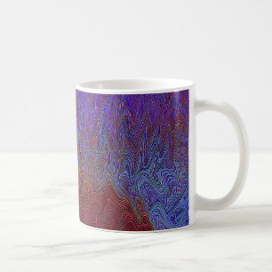 "Neural Firestorm" Abstract” Red Blue Coffee Mug