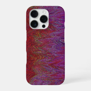 "Neural Firestorm" Abstract” Red Purple iPhone 16 Pro Case
