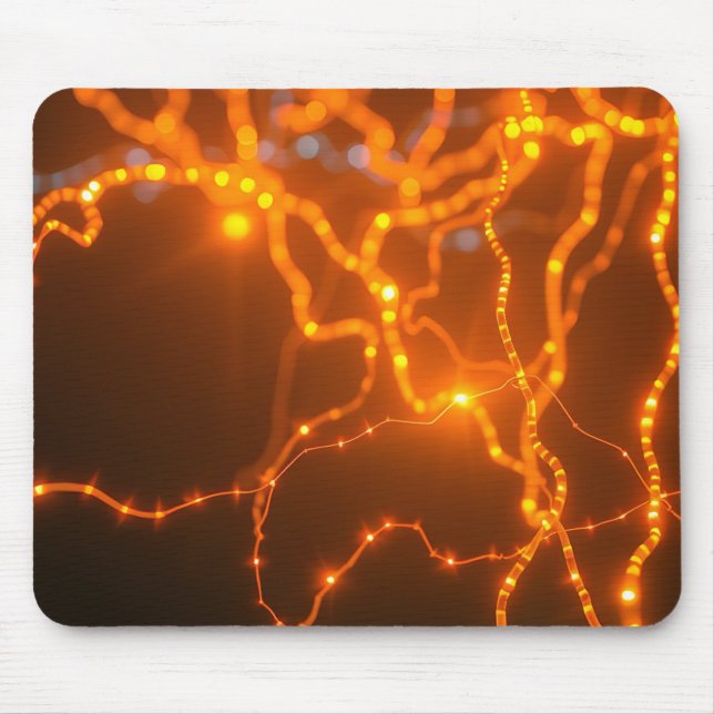 Neural Glow: Electric Pathways of Light Mouse Mat (Front)