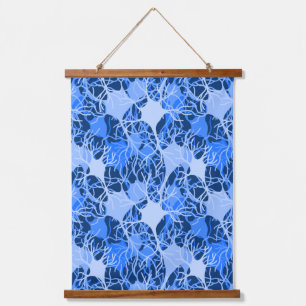 Neural Network Blue Neurons Hanging Tapestry