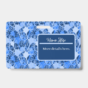 Neural Network Blue Neurons ID Badge