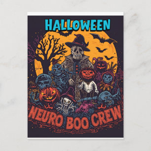 Neuro Boo Crew Halloween Postcard