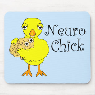Neuro Chick Text Mouse Mat
