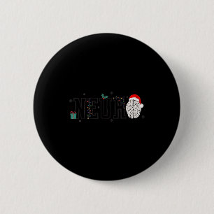 Neuro Christmas Neurology Holiday Neuroscience Nur 6 Cm Round Badge