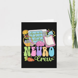 Neuro Crew Happy Easter Day Hoppy Neurology Nurse  Card