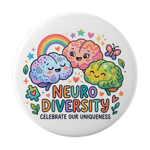 Neuro Diversity Funny Pin button