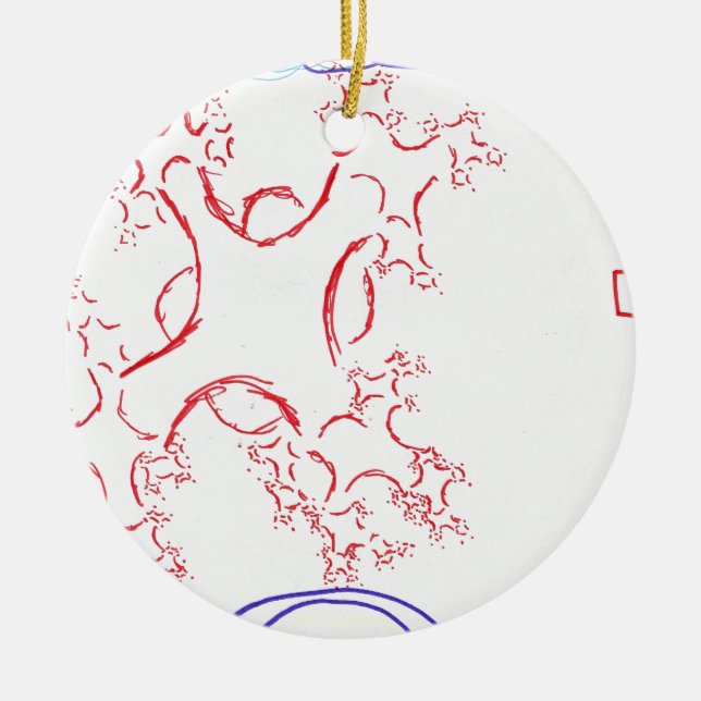 Neuro Fractalis Ceramic Tree Decoration (Front)