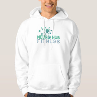 Neuro Hub Fitness Men's White Logo Hoodie