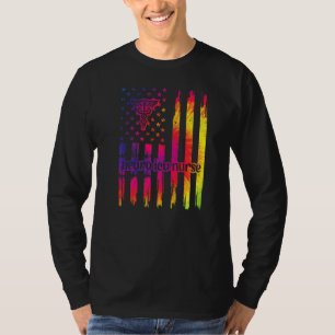 Neuro Icu Nurse Us Flag Neurology Intensive Care U T-Shirt