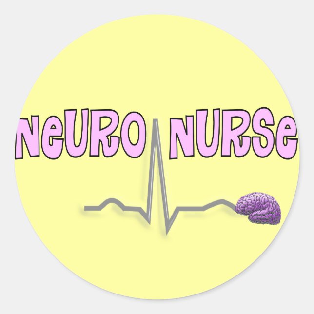Neuro Nurse Gifts Classic Round Sticker (Front)