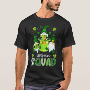 Neuro Nurse Squad Nursing St Patrick Day Gnomes Ir T-Shirt