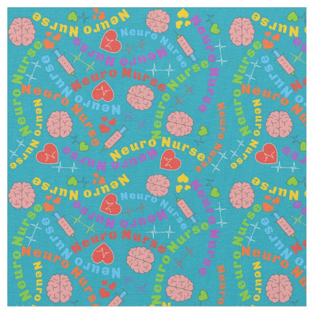 Neuro Nurse Teal Fabric (Close Up)