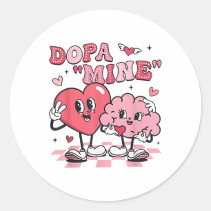 Neuro Nurse Valentines Day Brain Nurse Neuroscienc Classic Round Sticker