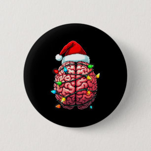 Neuro Nurse Xmas Santa Hat Neurology Premium Tri-b 6 Cm Round Badge