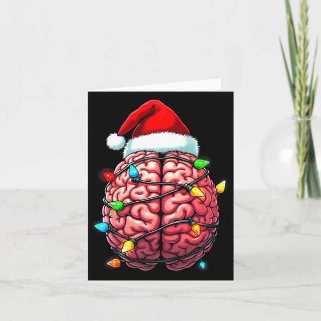 Neuro Nurse Xmas Santa Hat Neurology Premium Tri-b Card (Front)