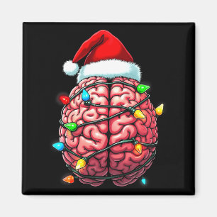 Neuro Nurse Xmas Santa Hat Neurology Premium Tri-b Magnet