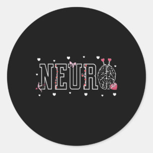 Neuro Nurses Brain Candy Heart Neuroscience Nurse  Classic Round Sticker