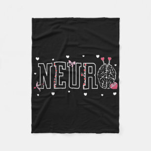 Neuro Nurses Brain Candy Heart Neuroscience Nurse Fleece Blanket