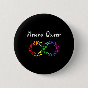 Neuro Queer! Lgbtq Gay Pride! Neurodiverse Autisti 6 Cm Round Badge