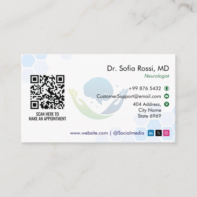 Neuro Rehab Business | Minimalist White Card (Front)