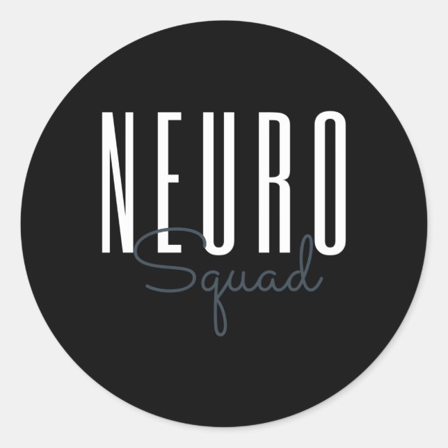 Neuro Squad Neurology Nursing Surgical Nurse Neuro Classic Round Sticker (Front)
