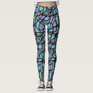 Neuroart Stained Glass Leggings