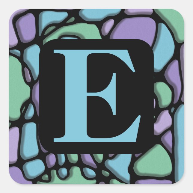 Neuroart Stained Glass Square Sticker (Front)