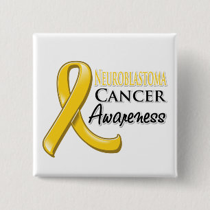 Neuroblastoma Cancer Awareness Ribbon 15 Cm Square Badge