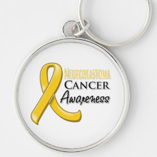 Neuroblastoma Cancer Awareness Ribbon Key Ring