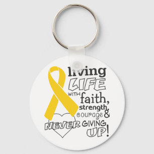 Neuroblastoma Living Life With Faith Key Ring