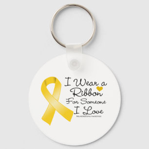 Neuroblastoma Ribbon Someone I Love Key Ring