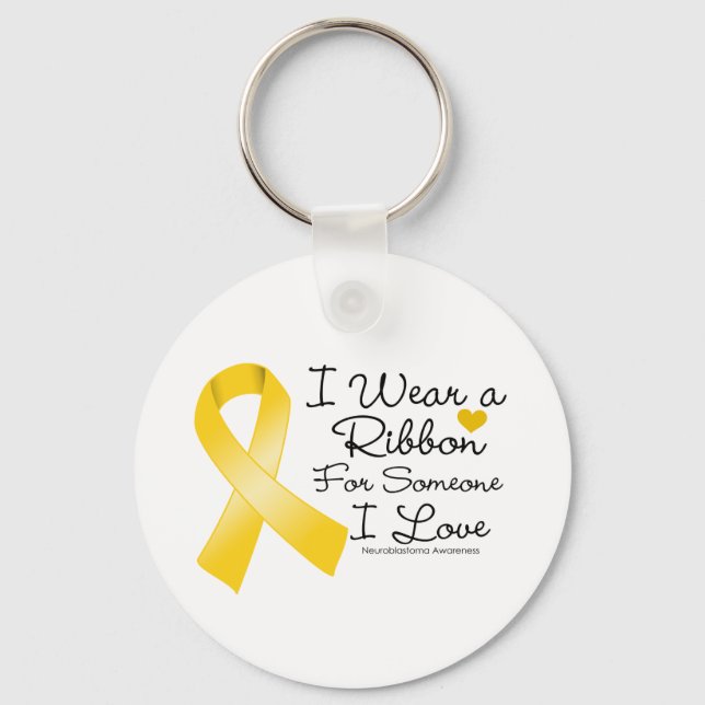 Neuroblastoma Ribbon Someone I Love Key Ring (Front)