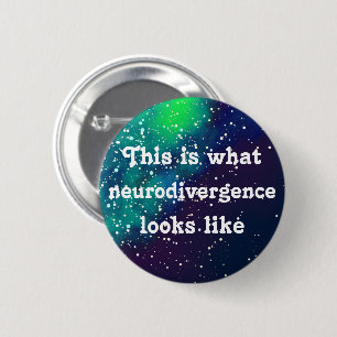 Neurodivergence Customisable Galaxy Identity 6 Cm Round Badge